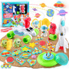 PLAY Color Dough Sets for Kids, Space Planets Theme Sensory Dough Tool Set for Kids Ages 4-8 with 20 Pcs Accessories Astronaut, 