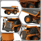 Organaturequeen 9-Channel Metal Rc Dump Truck With Lights And Sound, Remote Control Construction Vehicles Toys For Adults Kids B