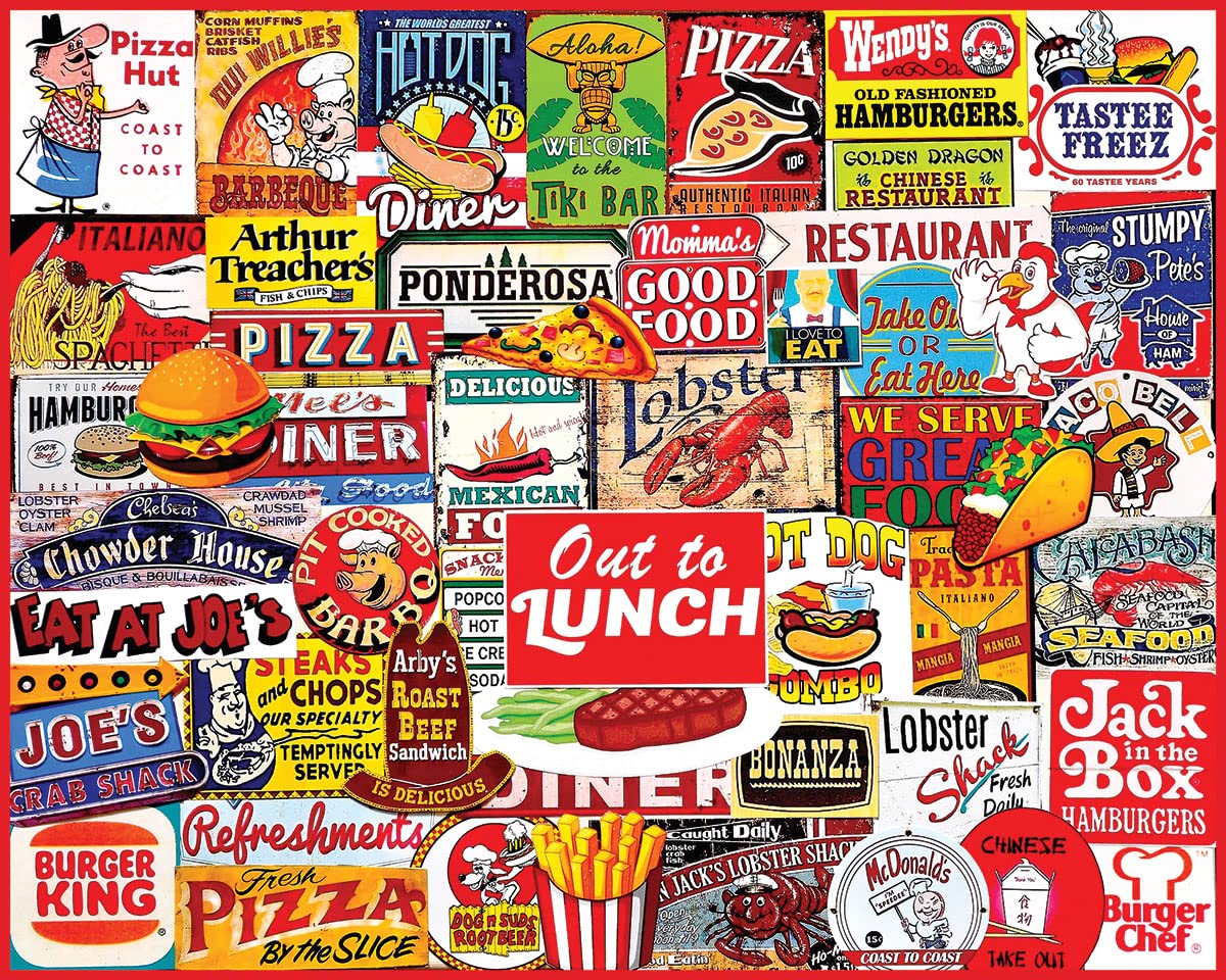 White Mountain Puzzles Out To Lunch, 1000 Pieces Jigsaw Puzzle
