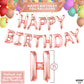 Katchon, Rose Gold Happy Birthday Banner Balloons - 16 Inch | Happy Birthday Sign Balloons Rose Gold | Happy Birthday Balloon Banner, Happy Birthday Decorations | Happy Birthday Backdrop For Girls