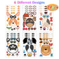 24 Sheets Dog Make A Face Sticker Sheets For Kids Todders Activities, Make Your Own Stickers For Kids Birthday Party Favor Suppl