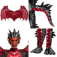 Spooktacular Creations Halloween Kids Red And Black Dragon Costume, Boys Dragon Wings, Tail And Mask Set For Halloween Dress Up-L(10-12Yr)