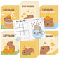 Capybara Activity Books for Kids - 24Pcs Cute Capybara Mini Games Coloring Book Set Bulk Cartoon Animal Mazes Word Search Word S