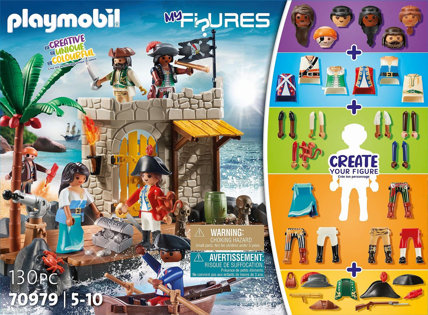 Playmobil My Figures: Pirates' Island, Multicolor, One Size, Model 70979, Plastic