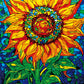 Bgraamiens Puzzle-Glass Sun Flower-1000 Pieces Rectangle Puzzle Stained Glass Art Color Challenging Beautiful Jigsaw Puzzles For Adults And Kids(Glass Sun Flower)