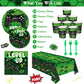 172 Pieces Video Game Party Decoration Set Game Happy Birthday Banner Gamer Party Supplies Plastic Tablecloth Paper Plates Table