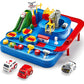 Cable World Montessori Car Adventure Track Toy For Kids With 4 Mini Cars & 6 Control Buttons | Interactive Vehicle Track Set Wit