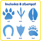 READY 2 LEARN Giant Stampers - Paw Prints - Set of 6 - Easy to Hold Foam Stamps for Kids - Arts and Crafts Stamps for Displays,