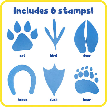 READY 2 LEARN Giant Stampers - Paw Prints - Set of 6 - Easy to Hold Foam Stamps for Kids - Arts and Crafts Stamps for Displays,