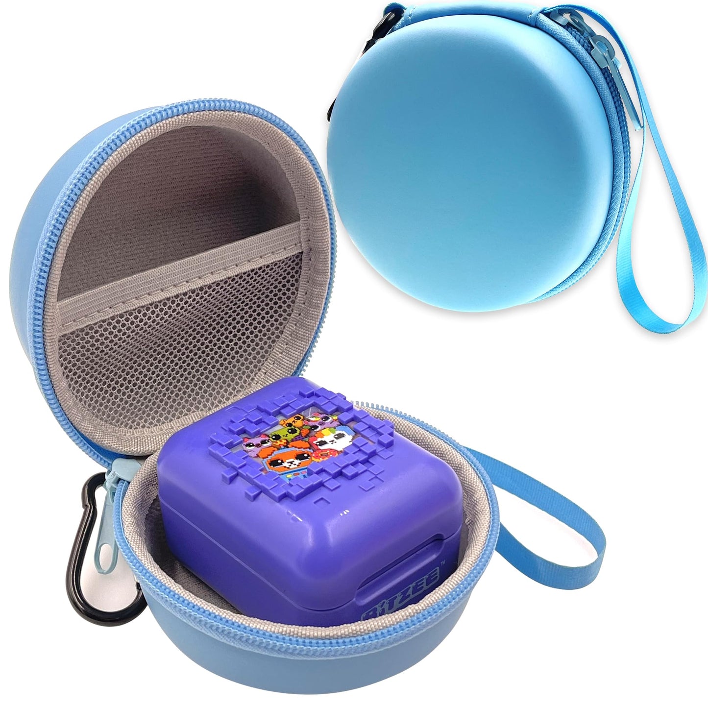 Leotube Hard Carrying Eva Case Compatible With Bitzee Digital Pet Interactive Virtual Toy, Storage Travel Holder For Bitzee Virtual Electronic Pets And Accessories (Case Only) (Blue)