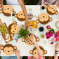 50 Count Monkey Paper Plates Zoo Monkey Shaped Disposable Plates Jungle Safari Animals Baby Party Plates Animal Theme Party Dinn