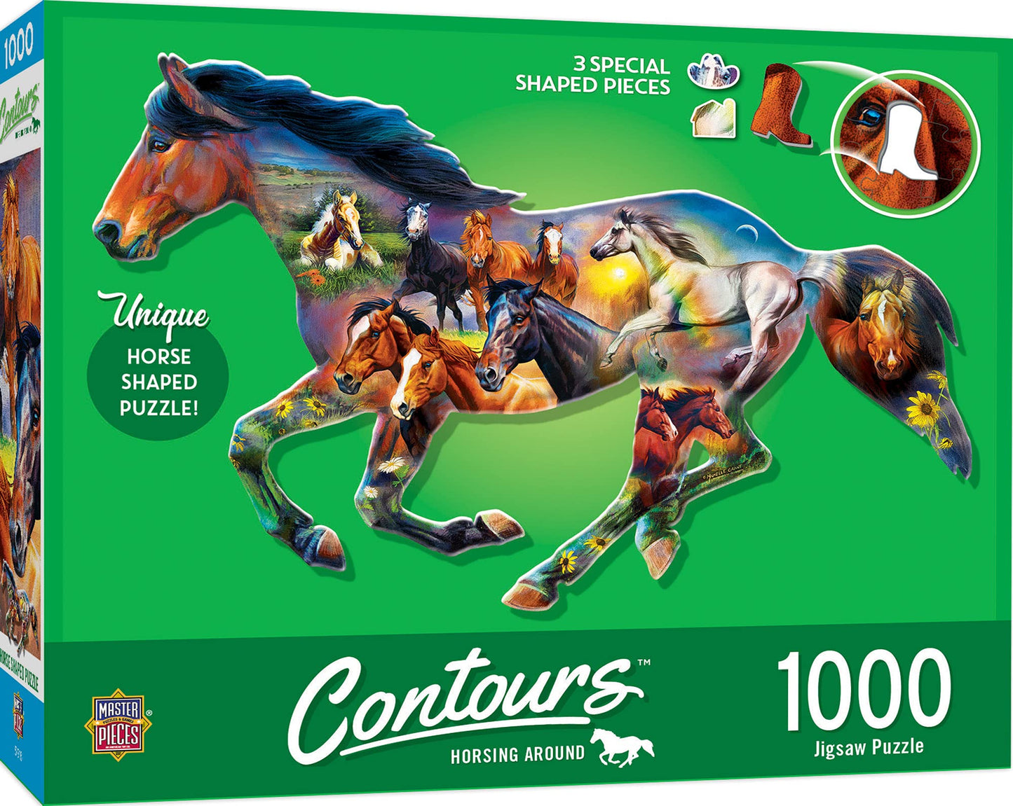 Wild Horse Shape 1000 Piece Jigsaw Puzzle