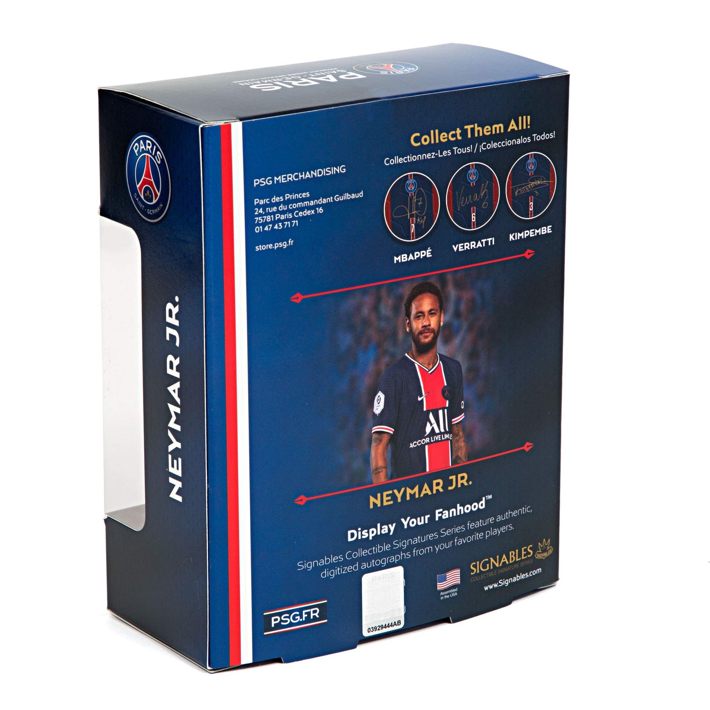 Signables Premium - Paris Saint Germain Neymar Jr. - Digitally Autographed Sports Memorabilia - Small Signed Sports Collectible Figurines - Unique Football Figures
