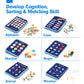 hahaland Busy Board - Montessori Learning Activities for Toddlers 2-4, Medium Size, Blue, Model CF-TBB01