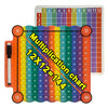 Proweber Multiplication Chart Pop Fidget Toy with Stress-Relieving Poppers Math Game Board for Kids Early Education Family Learning Tool to Master Times Tables & Arithmetic Skills (Rainbow 12X12)