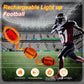 Hitegy Rechargeable Glow In The Dark Football - Usb Charging, Official Size 6, Light Up With Every Catch And Throw, Includes Pum