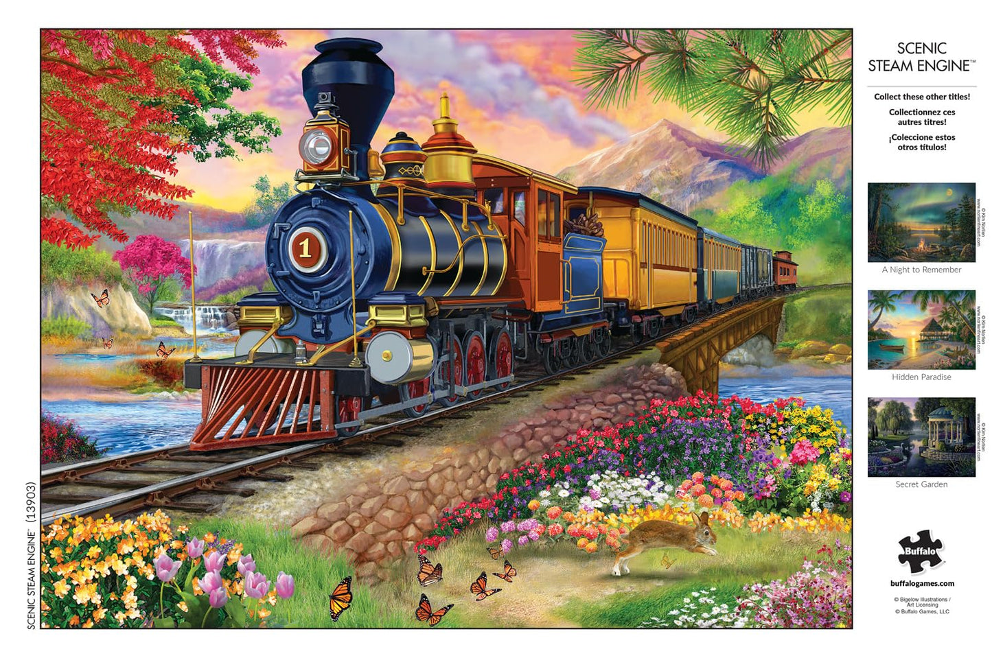 Buffalo Games - Bigelow Illustrations - Scenic Steam Engine - 1000 Piece Jigsaw Puzzle For Adults -Challenging Puzzle Perfect For Game Nights - Finished Size Is 26.75 X 19.75
