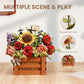 Robotime 3D Flowers Puzzle Wooden Bloom Box, Wood Craft Kits For Adults, Wooden Artificial Flower Decorations & Centerpieces For