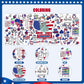 Padtic Independence Day Giant Coloring Poster,35X72Inch 4Th Of July Drawing Paper Coloring Tablecloth,Diy Statue Of Liberty Amer