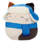 Squishmallows 10-Inch Cam The Cat Plush Toy - Soft & Squishy Winter Kitty - Multi-color Collectible Stuffed Animal for Kids