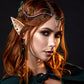 Hikkcos 3Pcs Elf Ears With Headband Halloween Elf Ears Cuffs For Kids Women Soft Latex Fairy Ears Flower Pearl Headbands Set For
