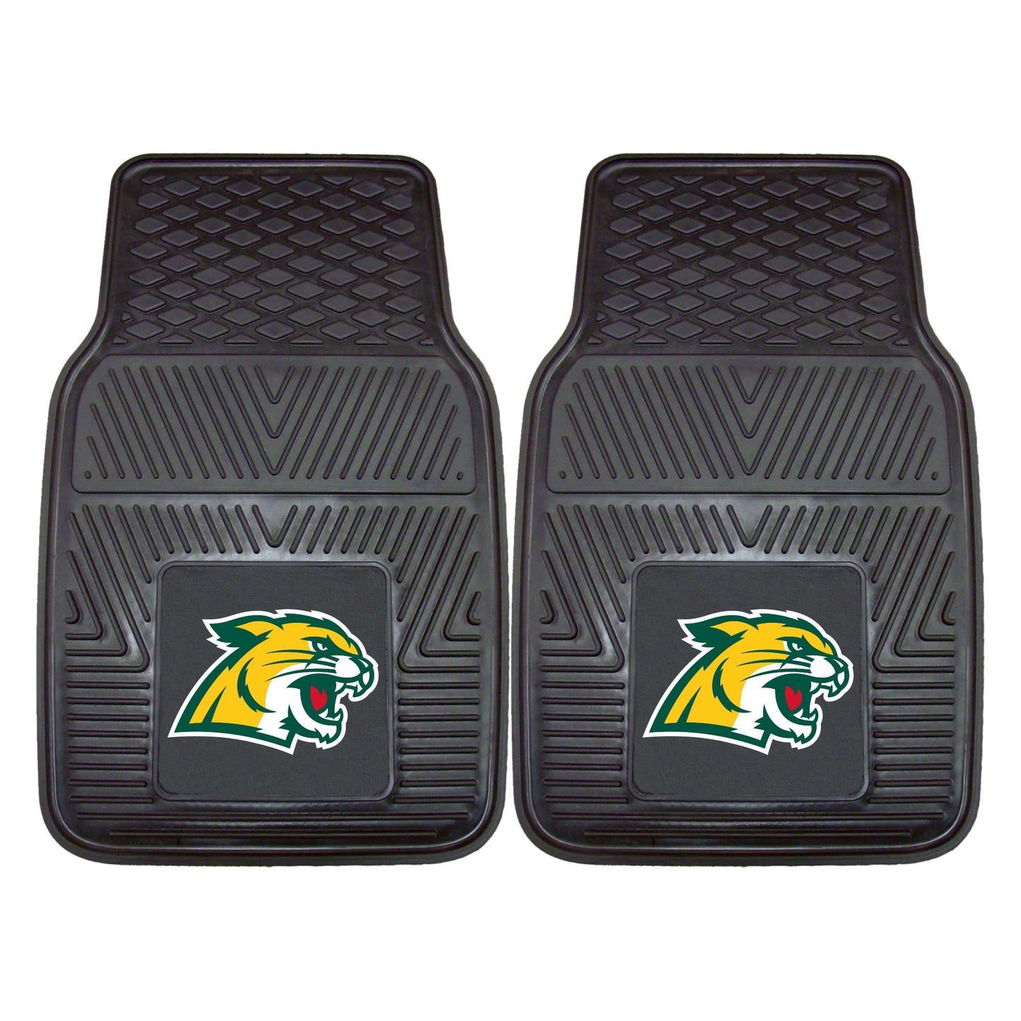 FANMATS 13282 Northern Michigan Wildcats 2-Piece Heavy Duty Vinyl Car Mat Set, Front Row Floor Mats, All Weather Protection, Uni