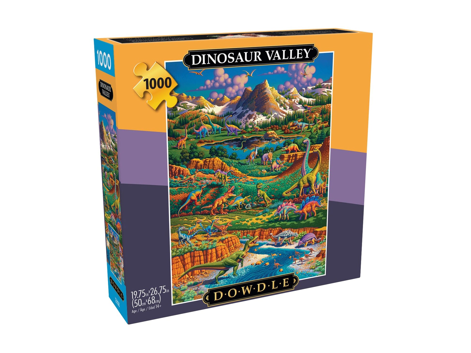 Buffalo Games - Eric Dowdle - Dinosaur Valley - 1000 Piece Puzzle - Challenging Puzzle Perfect for Game Nights - Finished Size i