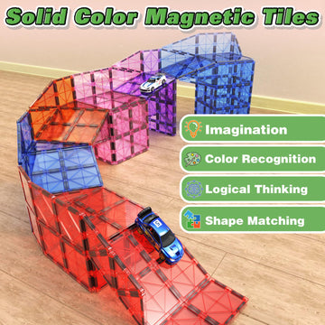 Goodtiles Magnetic Tiles Kids Toys For 3+ Year Old Boy And Girl Birthday Gifts, Magnet Building Blocks Stem Preschool Sensory Le