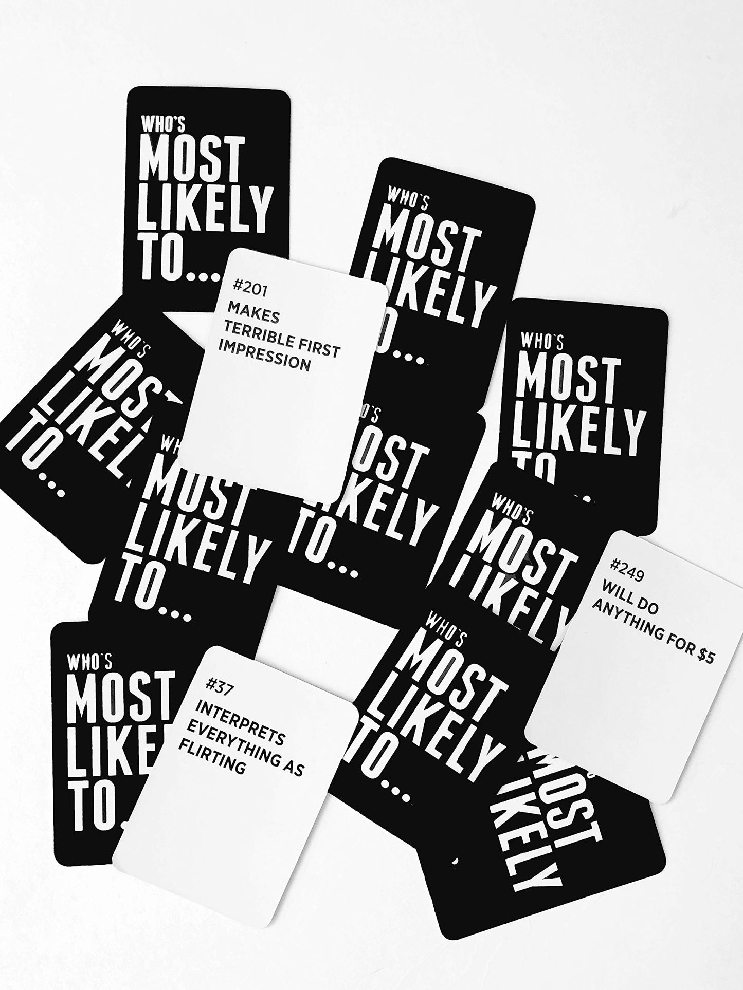 DSS Games Who's Most Likely to... Kinda Clean Family Edition - Party Game, Cardstock, Black, Model WMLTKCv1