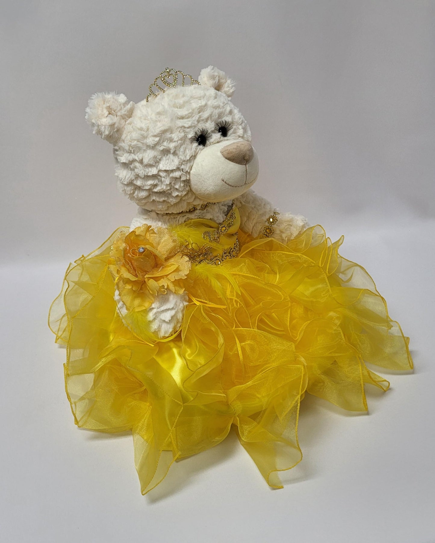 Kinnex Collections Since 1997 20'' Quince Anos Quinceanera Last Doll Teddy Bear With Dress (Centerpiece) ~ Arc16831-11R (Yellow)