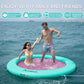 ACOMUZI 8FT Inflatable Water Hammock - Heavy Duty Pool Float Raft, Mint Green & Pink, Ideal for Ocean and Lake Use