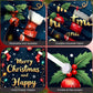 Large Christmas Door Cover Merry Christmas and Happy New Year Door Banner with Red Stockings and String Lights Party Holiday Por