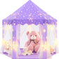 Evoionos Purple Princess Tent For Girls, Kids Play Tent With Large Star Lights, Castle Playhouse For Children Indoor Outdoor Gam