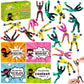 28 Packs Valentines Day Cards for Kids with Sticky Wall Climbing Men Ninja Set for Classroom,Valentines Gifts Exchange For Scho