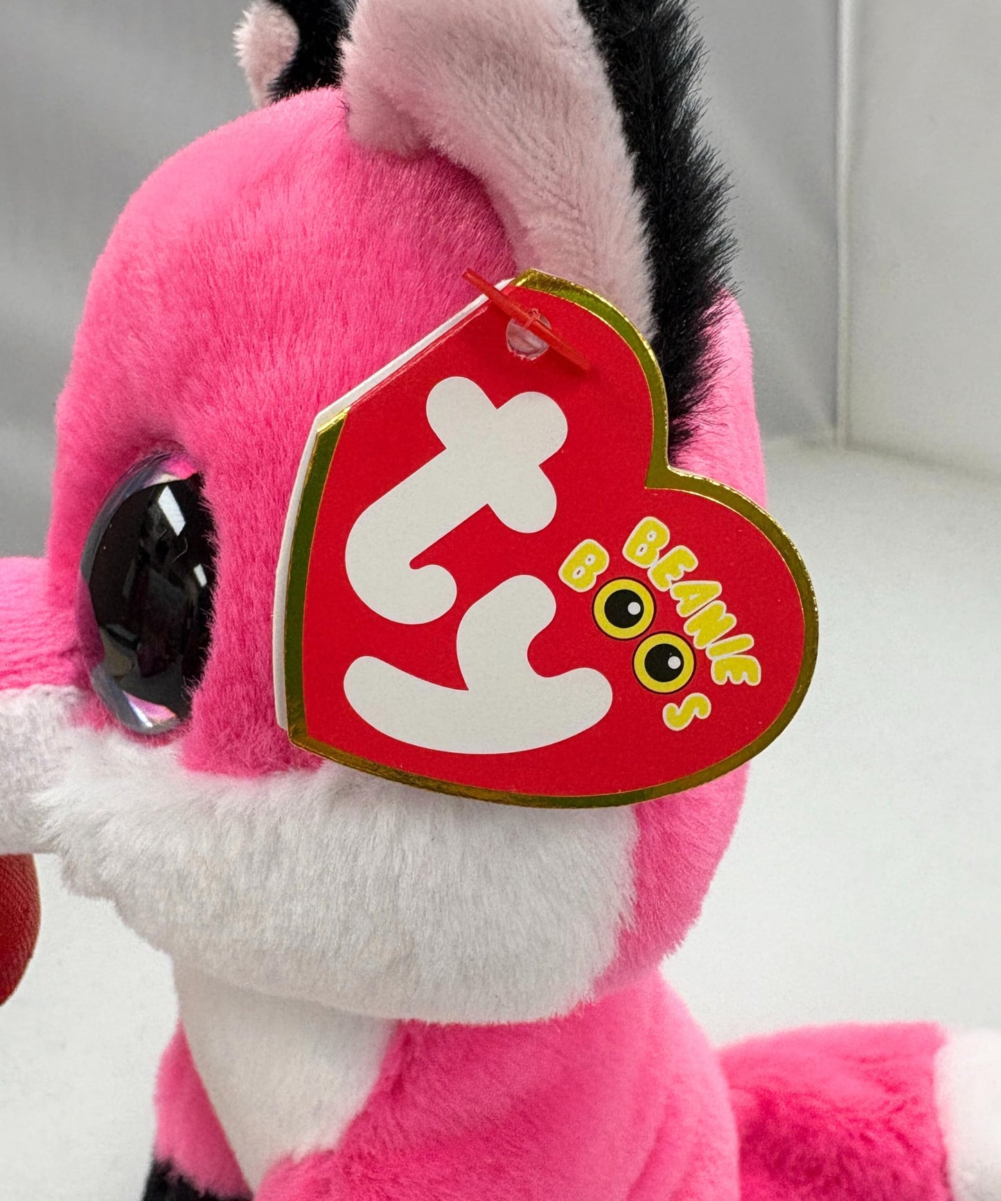 Ty Beanie Boo Parfait Pink Valentine Fox Plush Toy - 6" Small Multi Color - Model 37365