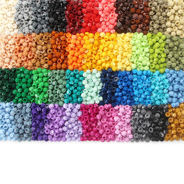 Feleph 2200Pcs Multicolored Round Plates 1X1 Building Blocks Moc 44 Colors Transparent Pieces Bricks Dots Bulk Studs Accessories