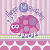 Ladybug 1st Birthday Party Napkins, 16ct