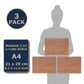 3 Sheets Self-Adhesive Wall Cladding For Dollhouse 1:12 Scale (Red Clinker)