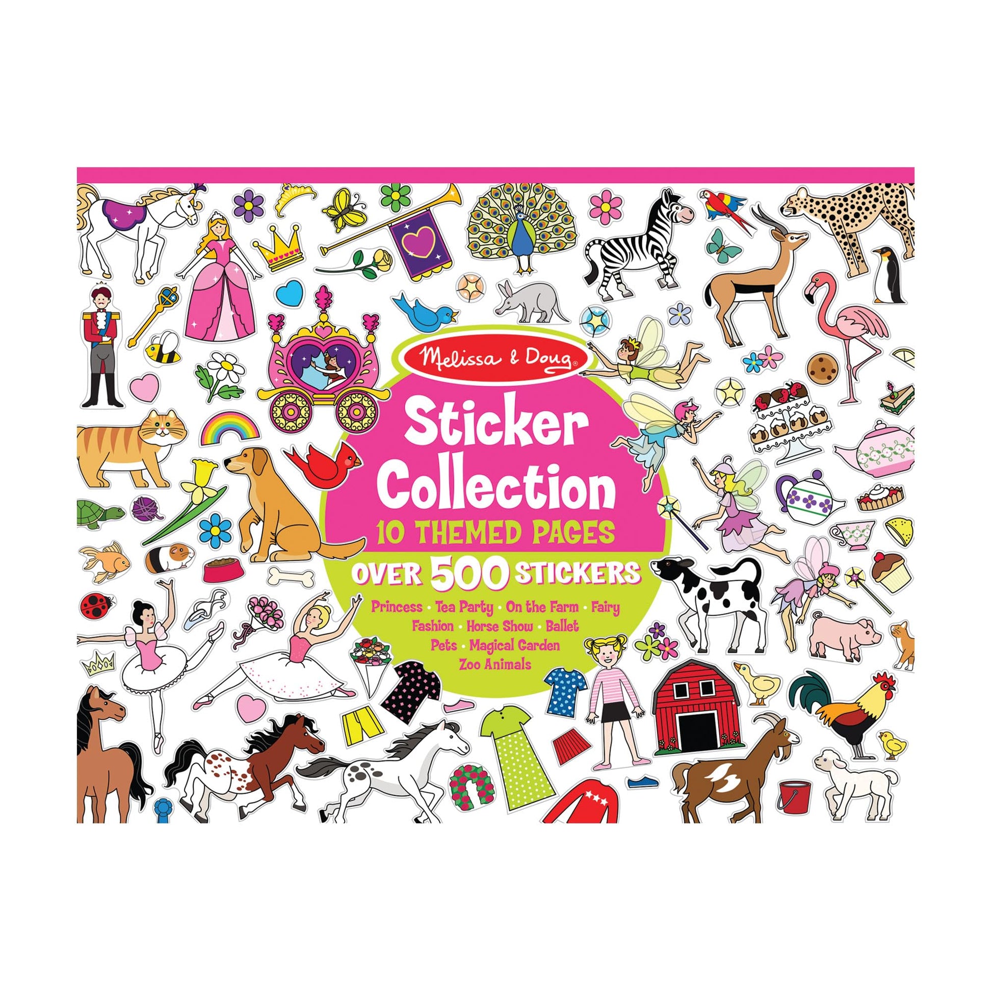 Melissa & Doug Sticker Collection Book: Princesses, Tea Party, Animals, and More - 500+ Stickers - FSC Certified