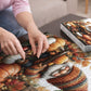 Thanksgiving Fall Gnome Puzzles for Adults 1000 Pieces, Autumn Pumpkin Jigsaw Puzzles, Cozy Harvest Art Puzzles