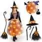 Spooktacular Creations Witch Costume Kids  Light Up Halloween Costumes Witch Dress with Hat and Broom for Girls  Sweet Wizard Set for Toddler Scary Halloween Themed Parties  Orange  L