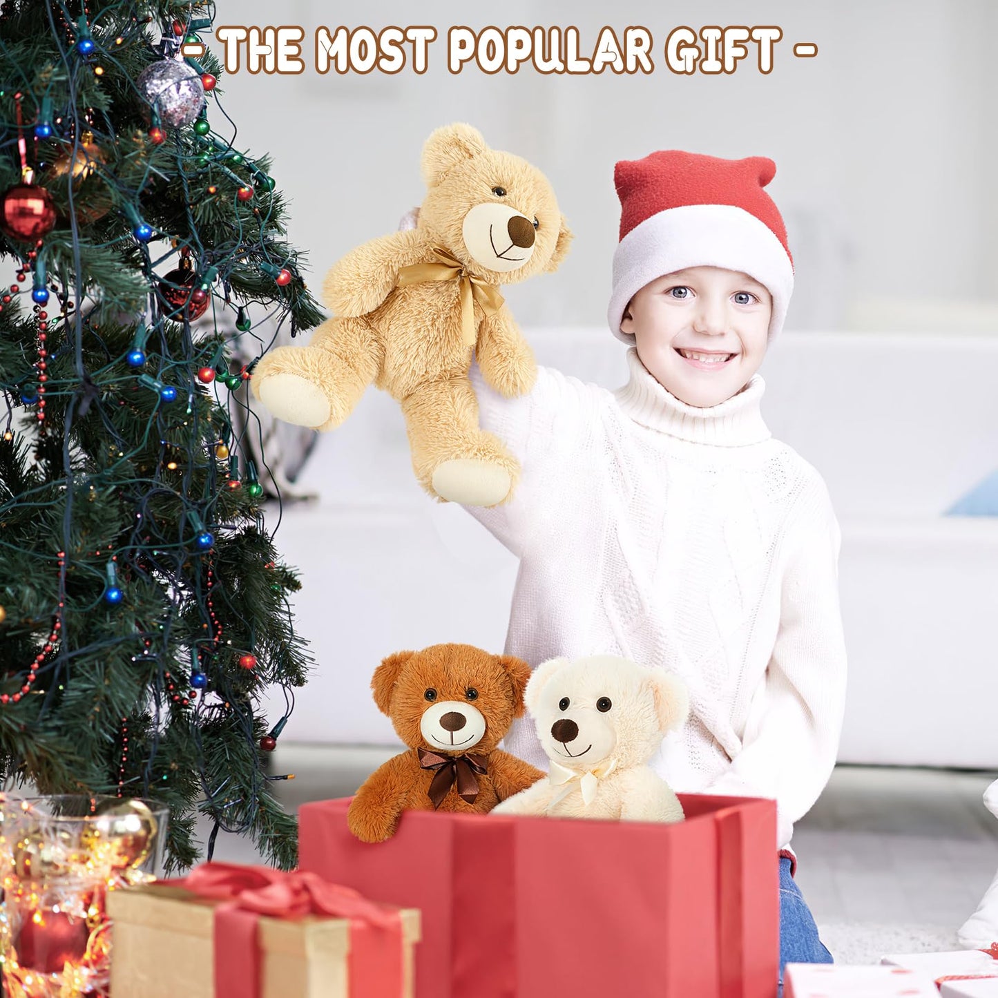Maogolan 15 Pack Teddy Bears Bulk For Baby Shower, 14 In Small Teddy Bear Plush Toy, Mini Stuffed Bears Bulk For Kids Girlfriend, Wholesale Small Bear For Wedding, Birthday, Christmas