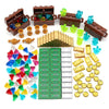 Feleph Treasure Accessories Money Building Blocks Set Jewel Chest, Gems Diamonds, Bullion Gold Tile Silver Bar, Power Crystals, 