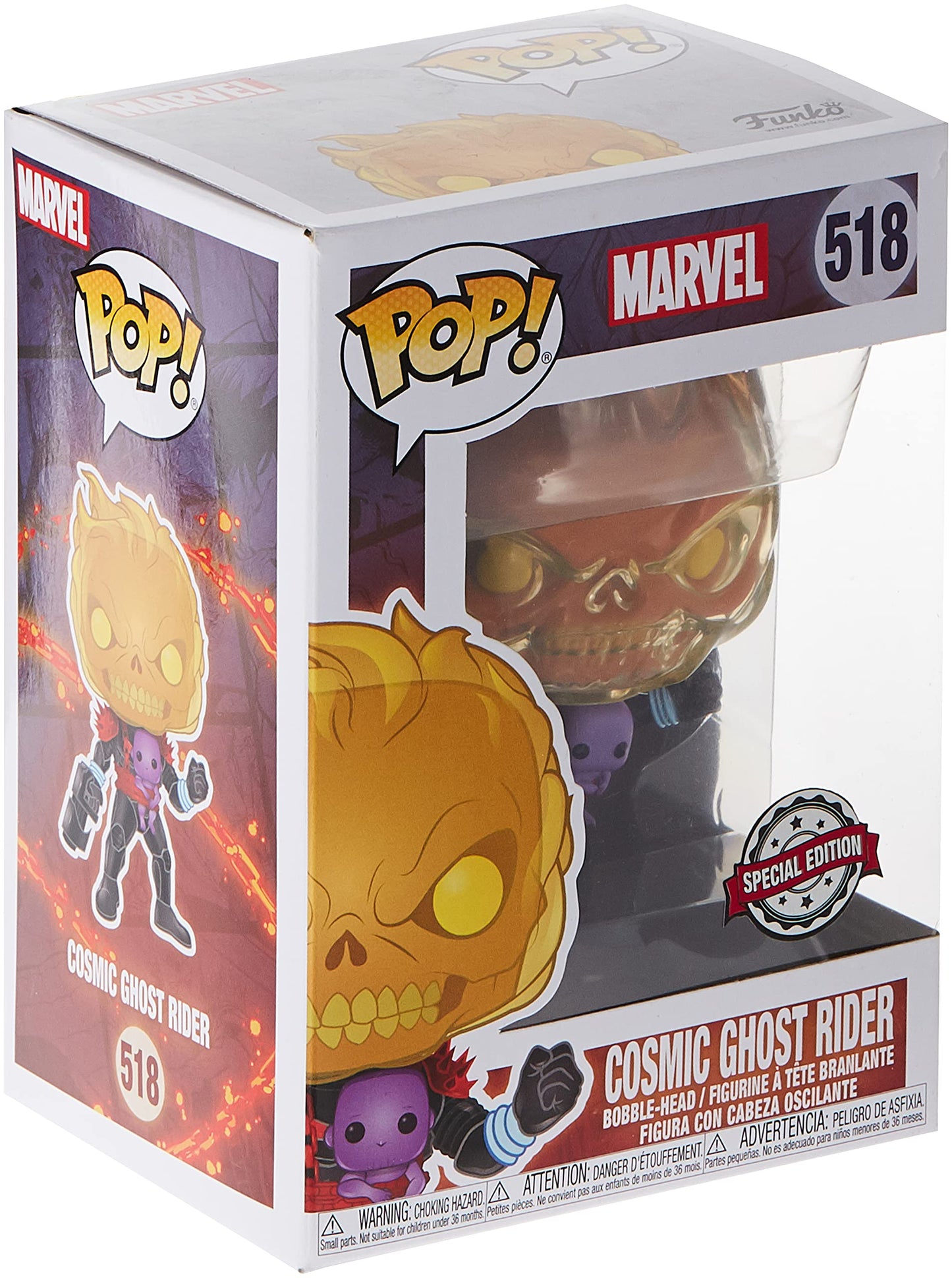 Marvel Funko Cosmic Ghost Rider With Baby Thanos La Comic Con Exclusive Pop 518