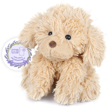 Suzzipals Warmable Golden Retriever Stuffed Animal, Microwavable Stuffed Animal Heating Pads For Cramps And Pain, Lavender Dog S