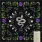Knana Tarot Cloth Altar Cloth Tarot Mat Witchcraft Tarot Cloth Silk For Reading Tarot Accessories Tarot Cloth For Spread - With Tarot Card Bag (Black Snake)