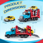 LerBao Large Transport Cars Carrier with Racing Car,Truck Toys for 3 4 5 6 7 8 Year Old Boys,Lights and Sounds Truck Vehicles To
