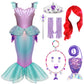 Spooktacular Creations Halloween Mermaid Costume For Girls, Purple Little Mermaid Dress, Princess Dress Up For Girls 4-6 Toddler
