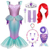 Spooktacular Creations Halloween Mermaid Costume for Girls  Purple Little Mermaid Dress  Princess Dress Up for Girls 4-6 Toddler Pretend RolePlay  Themed Party (Large  10-12 yrs)