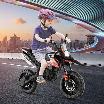 Infans Kids Motorcycle 12V, Licensed Aprilia Rx125 Electric Ride On Motorbike For Toddlers With Training Wheels, Spring Suspension, Headlight, Music, Children Ages 3-8 (Red)
